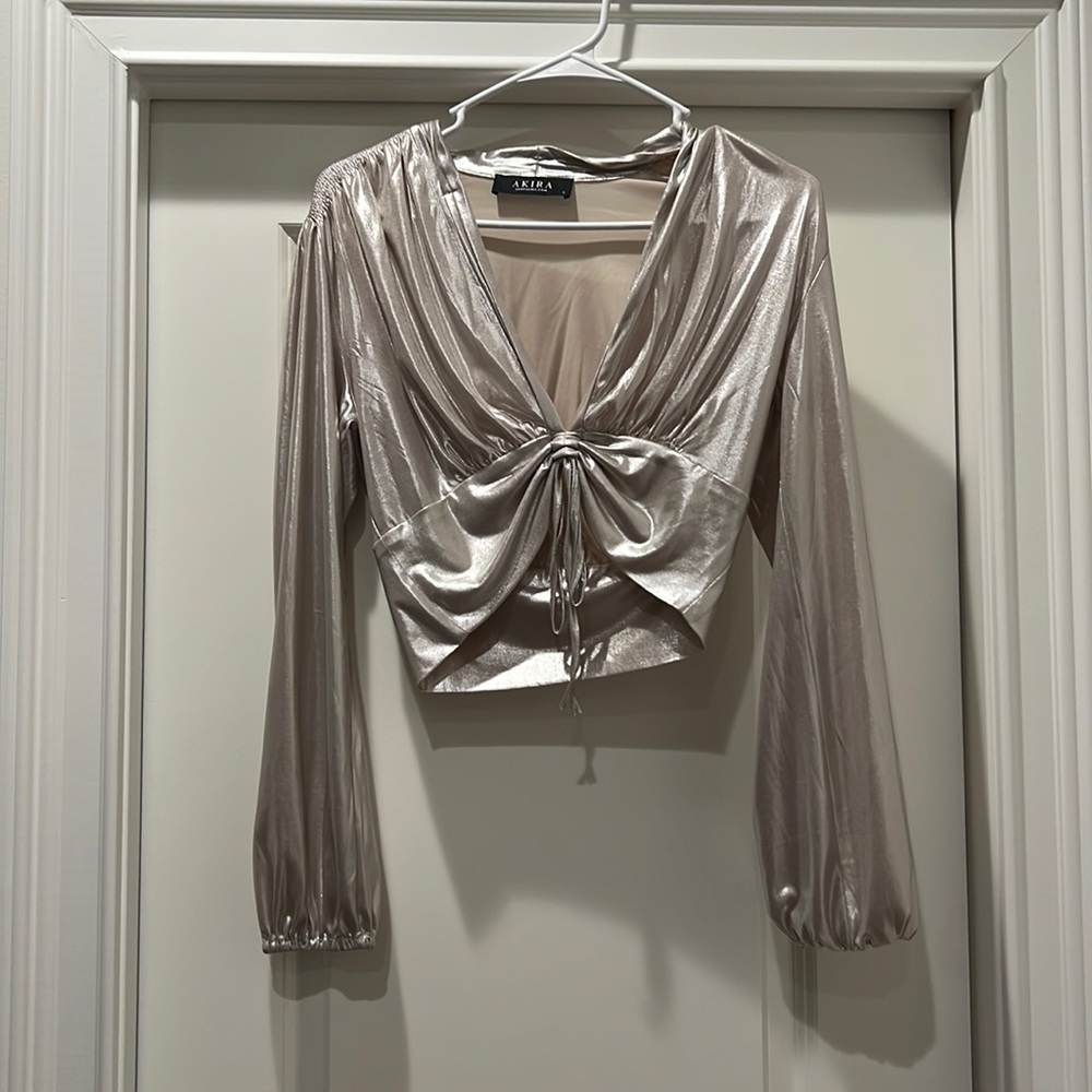 Akira champagne crop top